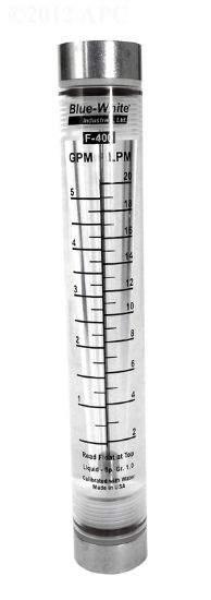 F400 FLOWMETER .5IN .5 TO 5 GPM BLUE WHITE F-40500LN-8