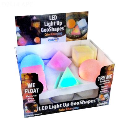 LED LIGHT UP GEO SHAPES 12-PC ASSORTMENT 3521-12PDQ