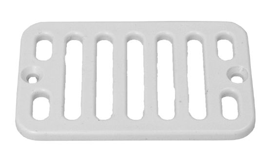 2X4 GUTTER/DECK DRAIN GRATE ONLY WITH SCREWS WHITE GDDL101
