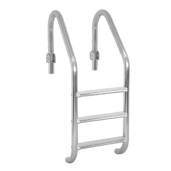 3 STEP HINGED IG LADDER STAINLESS INTERFAB SURE STEP TREAD HL3049S