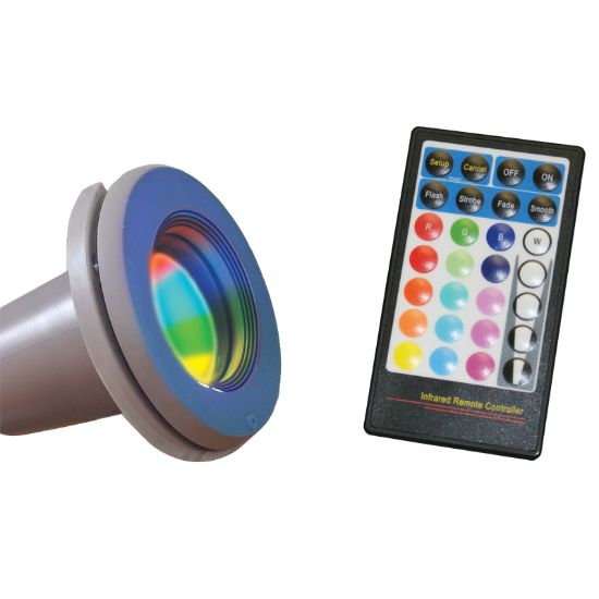 HIGH OUTPUT CRYSTA-LITE COLOR R.G.B LED LIGHT WITH REMOTE 9075-RGBR
