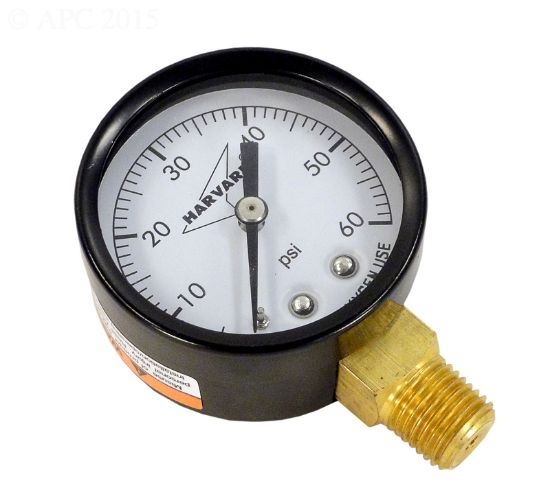 PRESSURE GAUGE .25IN MPT BOTTOM 2IN FACE 0 TO 60# STEEL CASE IPG602-4L