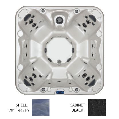 LAKE CHAMPLAIN 7TH HEAVEN SHELL SPA BLACK CABINET W/ OZONE 204-LX-TQ-2
