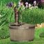WHISKEY BARREL FOUNTAIN WEATHERED WOOD FINISH FAWBW LITTLE  566740