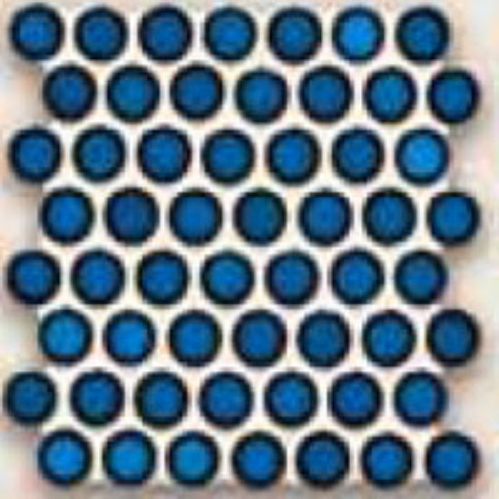 PENNY ROUND BLUE 1IN X 1IN 30 SHEETS 31 SF/ CTN GLAZED  MASPR22
