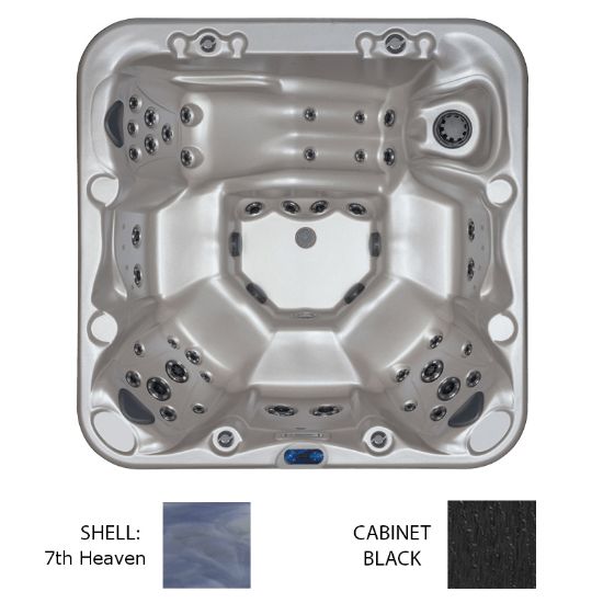 MONTICELLO 7TH HEAVEN SHELL SPA BLACK CABINET W/ OZONE /  203-LX-TQ-2