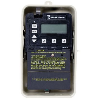 DIGITAL TIME CLOCK METAL ENCLOSURE 120/240V INTERMATIC PE153