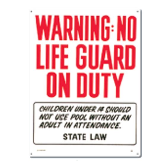P.MASTER #40323 SIGN-NO GUARD 40323