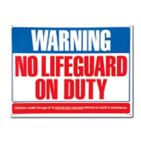 WARNING NO LIFEGUARD 40325