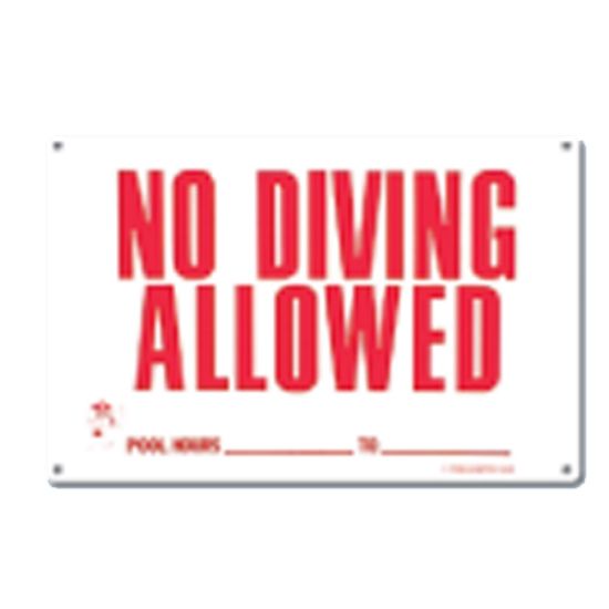P.MASTER #40342 SIGN-NO DIVING 40342