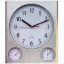 SILVER FINISH CLOCK/THERM/HYGROMETER 12/CS 52602