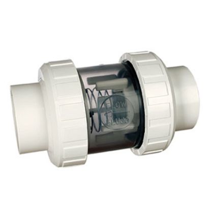 1.5IN SKT CHECK VALVE DOUBLE UNION CLEAR 2 LB SPRING PRAHER 152-CVC-200
