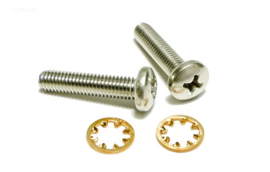SCREW  10-32 X 7/8IN SS PAN HEAD WITH STAR WASHER 48-045