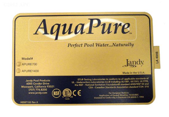 CONTROL BOX DECAL  TOP R0404300