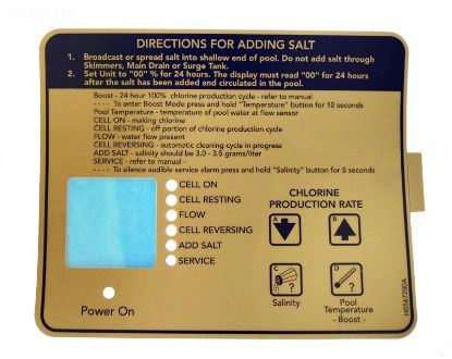 CONTROL BOX DECAL  BOTTOM R0404400