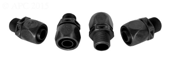 SOFTUBE QUICK CONNECT FITTINGS BLACK 4/PK R0621000