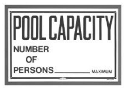 POOL CAPACITY SIGN R230900