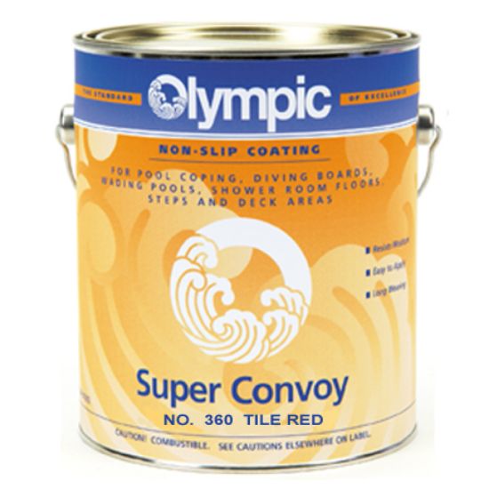 1 GAL SUPER CONVOY EPOXY SLIP RESISTANT TILE RED OLYMPIC 