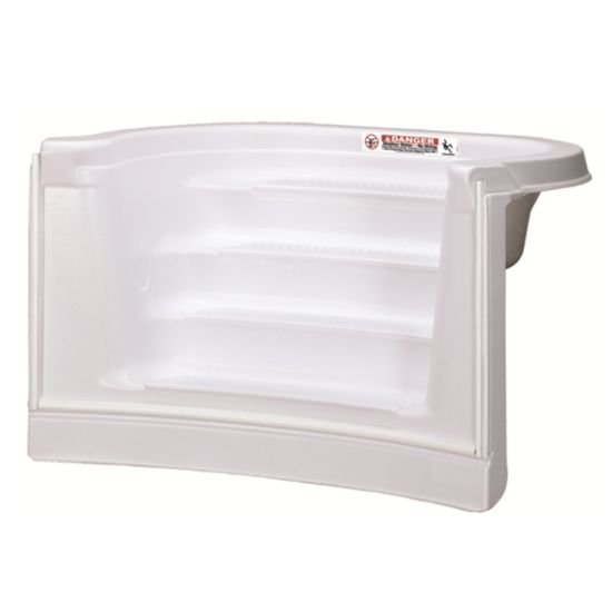 6' FRENCH CURVE 4 TREAD BULLNOSE WHITE DURA STEP ST6118B