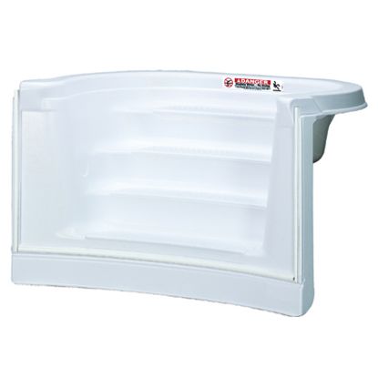 6' FRENCH CURVE 4 TREAD CANTILEVER WHITE DURA STEP ST6119B