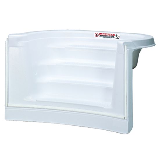 6' FRENCH CURVE 4 TREAD CANTILEVER WHITE DURA STEP ST6119B