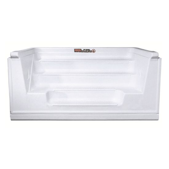 8' SIT N STEP 4 TREAD BULLNOSE WHITE DURA STEP ST8024B