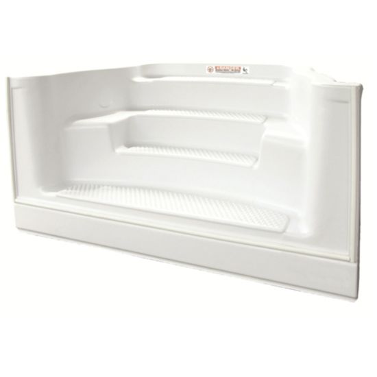 8' STRAIGHT SIT N STEP 48IN CANTILEVER WHIT ST8071P