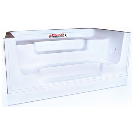 8' LEISURE 4 TREAD CANTILEVER WHITE ACRYLIC STEP STP8LSCDP