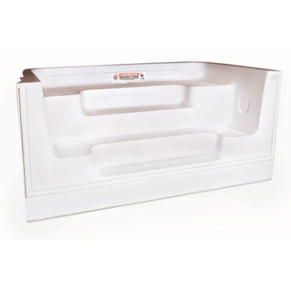 8' LEISURE 4 TREAD BULLNOSE WHITE ACRYLIC STEP STP8LSP