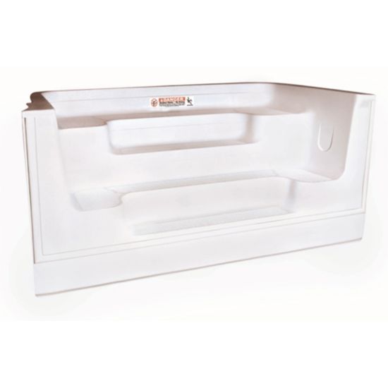 8' LEISURE 4 TREAD BULLNOSE WHITE ACRYLIC STEP STP8LSP