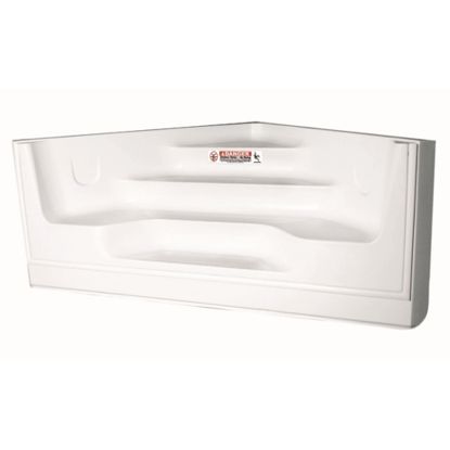 90 DEG CORNER 4 TREAD CANTILEVER WHITE ACRYLIC STEP STP90CSCDP