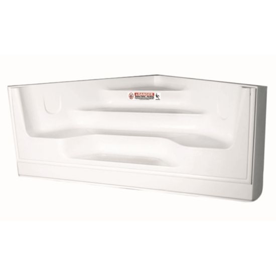 90 DEG CORNER 4 TREAD CANTILEVER WHITE ACRYLIC STEP STP90CSCDP