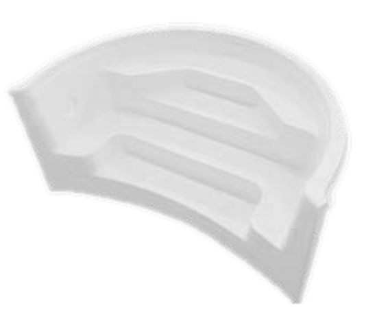 8' STRAIGHT ROMAN CANTILEVER IG STEP WHITE TRIAC STPRM8CDP