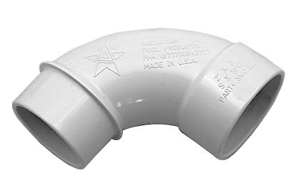 2IN S X 2IN SPG 90 DEGREE SWEEP ELL WHITE SWC101