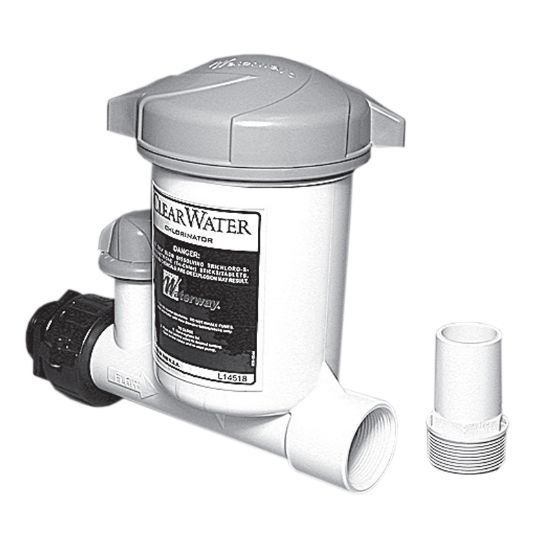 CLEARWATER INLINE ABG CHLORINATOR WHITE WATERWAY CAG004-W