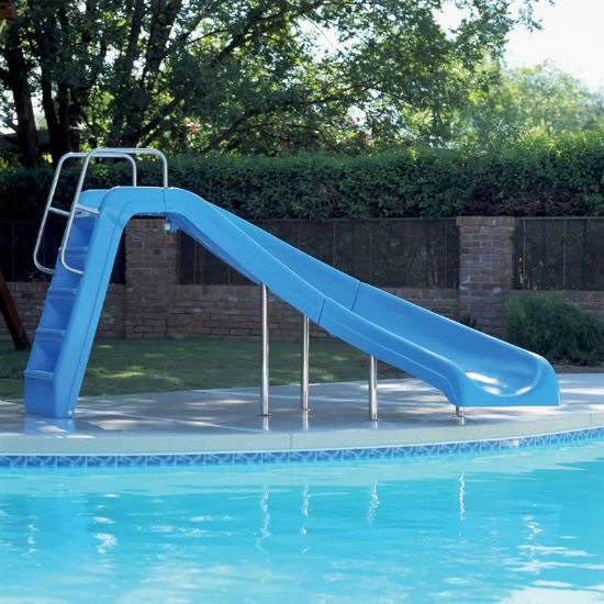 WHITE WATER POOL SLIDE LEFT BLUE WWS-CLB-SS