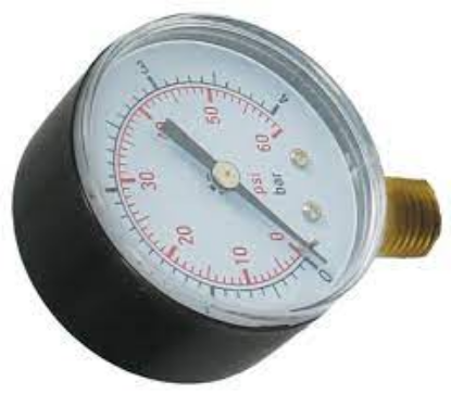 Picture of 0-60 PRESSURE GAUGE; BOT/SIDE MOUNT SHELL PACK