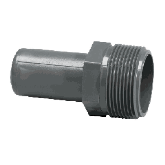 Picture of 1.5IN X 1.25IN MPT X SPIGOT POOL ADAPTER 2IN LONG HI-MAX FITTING