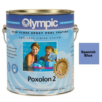 1 GAL POXOLON 2 SPANISH BLUE PAINT OLYMPIC KELLEY FOR  2211 GALLON