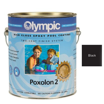 1 QT POXOLON 2 EPOXY BLACK PAINT OLYMPIC KELLEY FOR PLASTER  2226 QUART