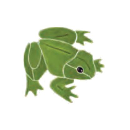 BULL FROG GREEN 5IN X 5IN TILE ARTISTRY IN MOSAICS FBUGREOS
