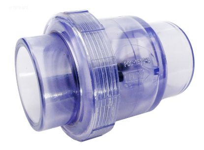 CHECK VALVE 1/4# SPRING STYLE CLEAR UNIONIZED 1.5INSKT &  400-S