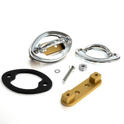 FLAT OVAL ROPE EYE WITH BRACKET AND GASKET PERMACAST  PI-76B