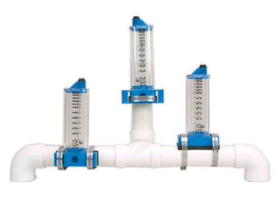 FLOWMETER 25 TO 60 GPM 1.5IN PVC PIPE TOP MOUNT ROLACHEM 570341
