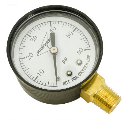PRESSURE GAUGE .25IN MPT LOWER 2IN FACE 0 TO 60# PLASTIC  IPPG602-4L