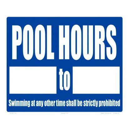 POOL HOURS SIGN 7310WS1210E