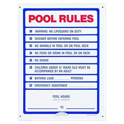 POOL RULES SIGN R230400