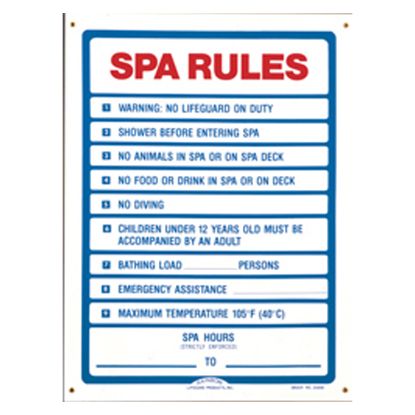 SPA RULES SIGN R230300