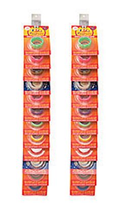 WRISTBAND BLISTERCARD CLIPSTRIP ASSORTED COLORS 24 BANDS PER 88224